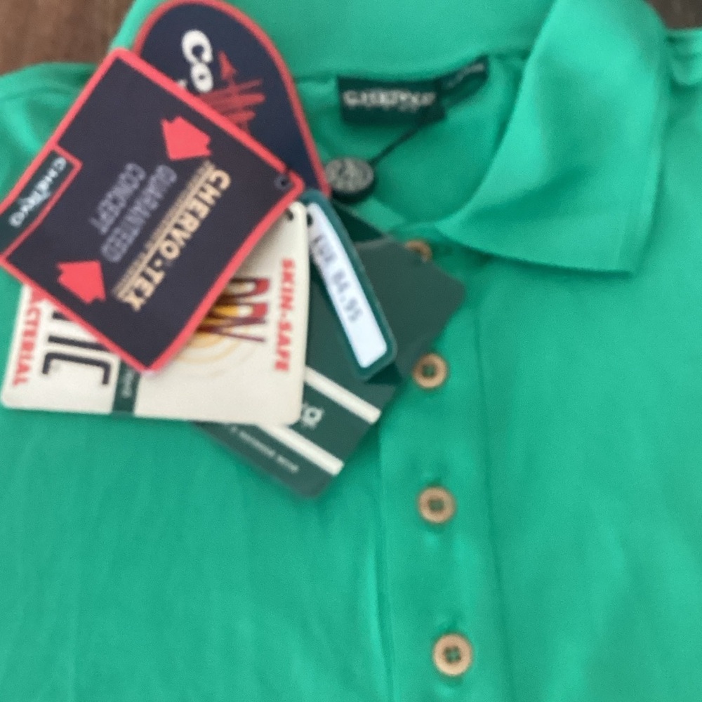 Men's Emerald Green Polo with Button Placket by